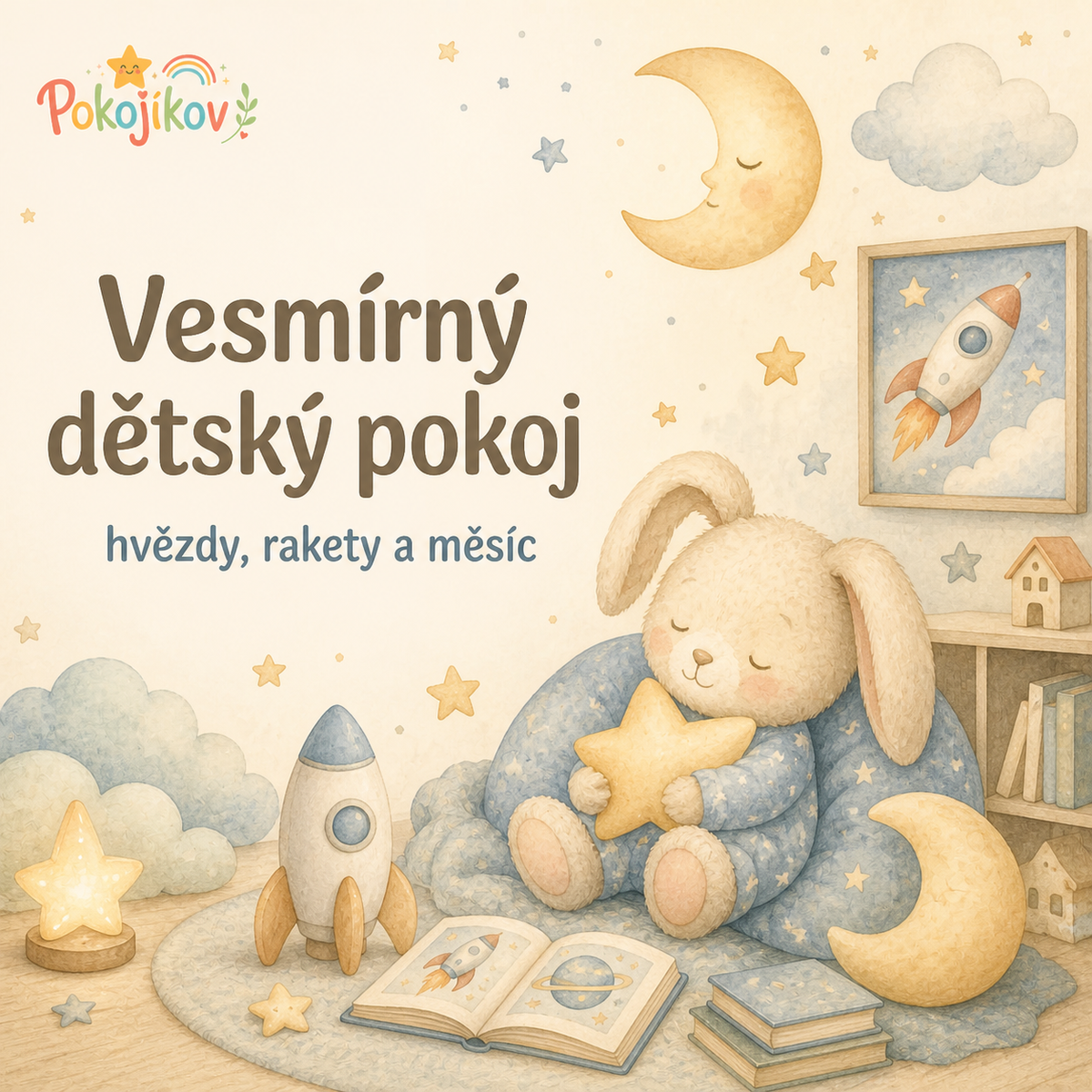 Title picture for post: Vesmírný dětský pokoj: jemná inspirace