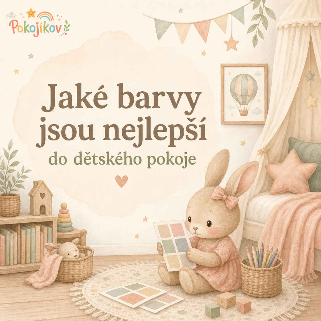 Title picture for post: Barvy do dětského pokoje: praktický průvodce