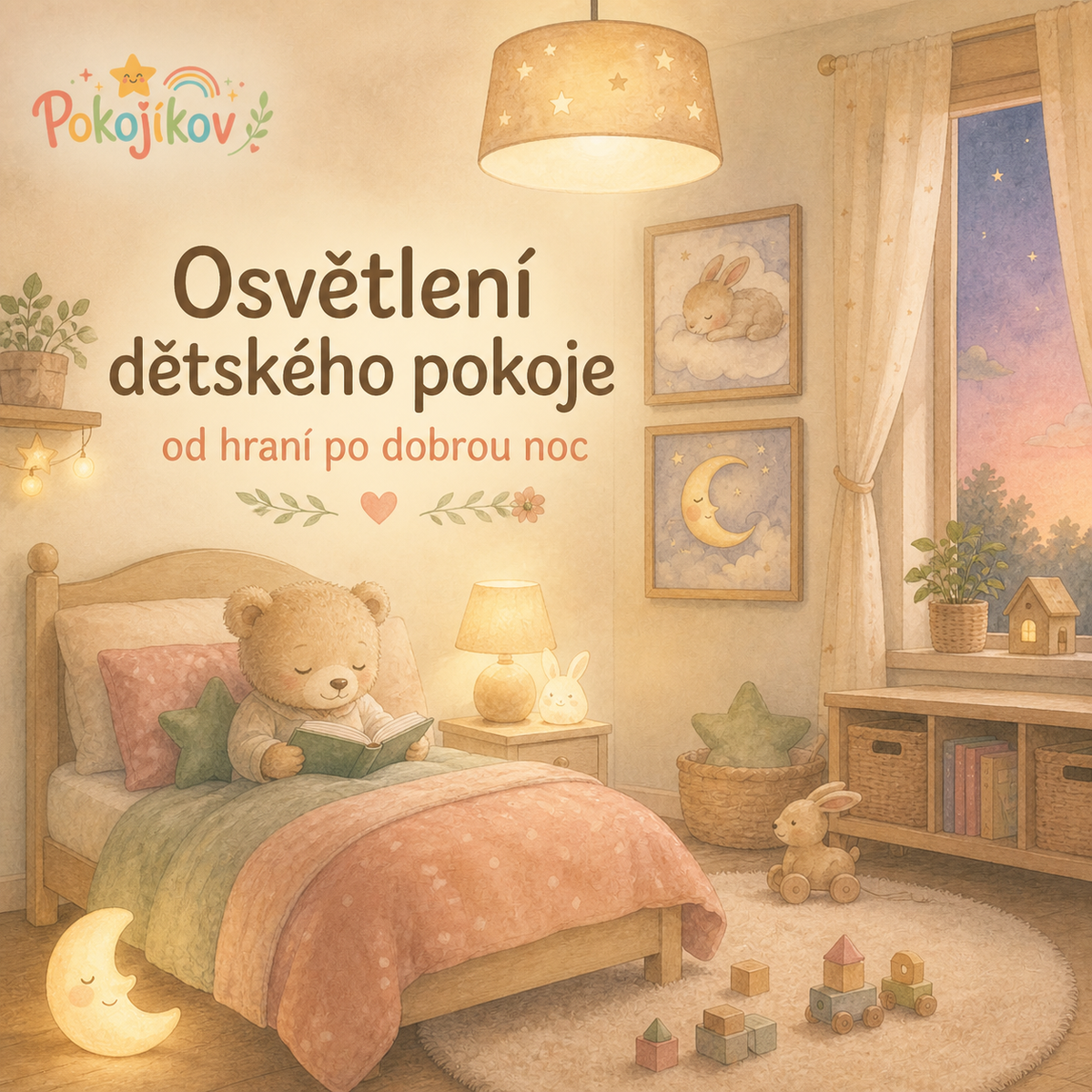 Title picture for post: Osvětlení dětského pokoje od hraní po dobrou noc