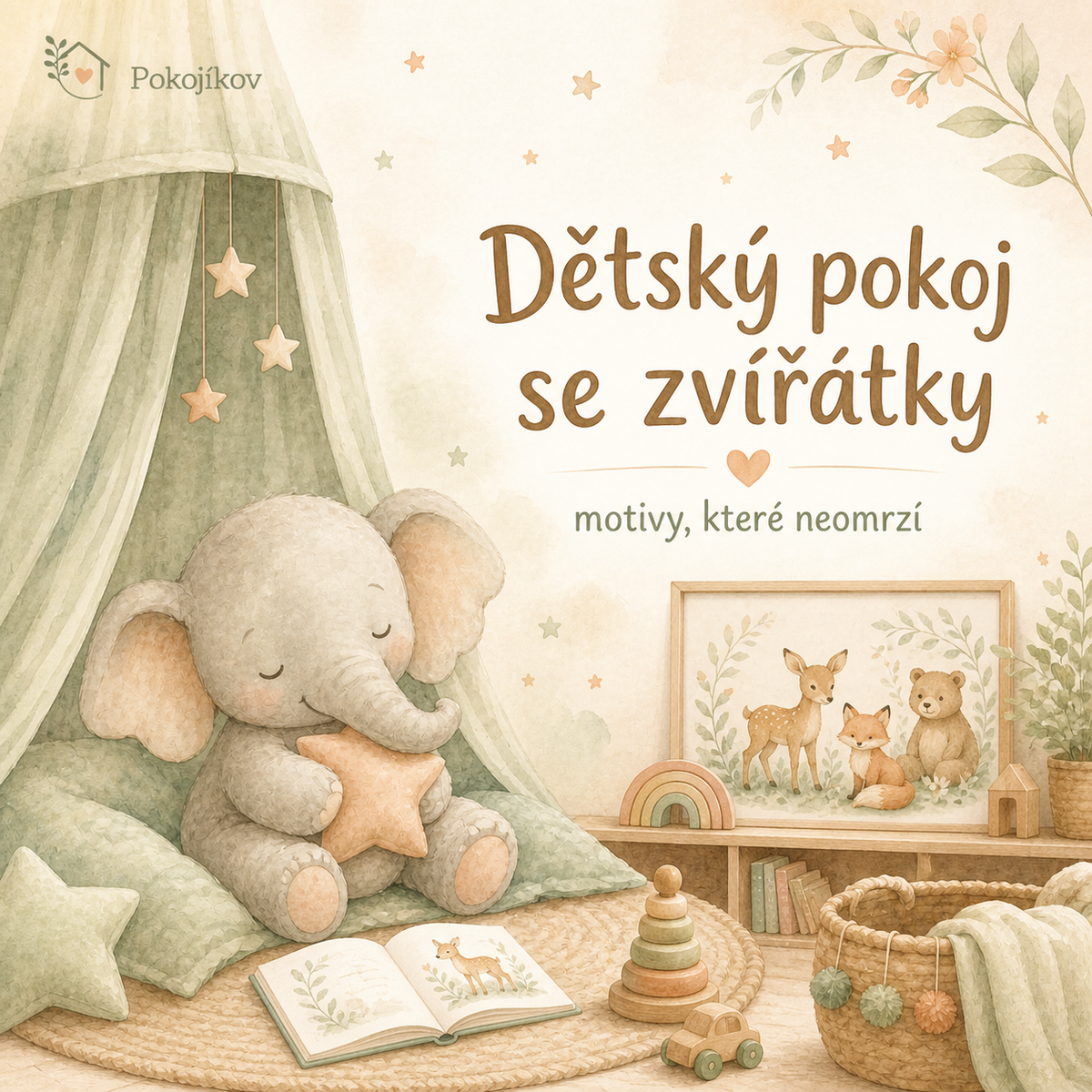 Title picture for post: Dětský pokoj se zvířátky: inspirace