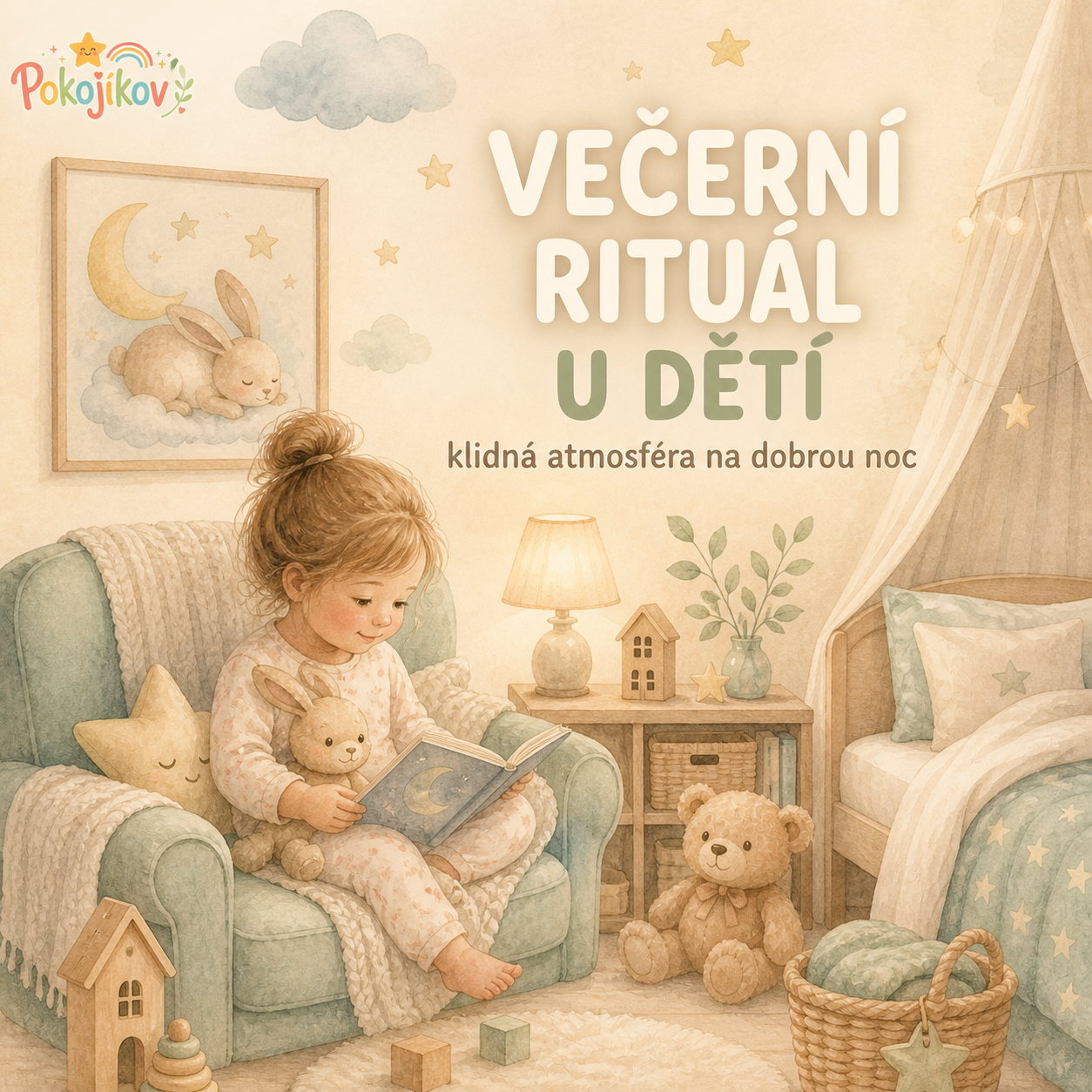 Title picture for post: Večerní rituál u dětí pro klidný pokojíček