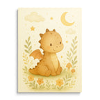 Dětský obraz s dráčkem pod měsíčkem a hvězdami